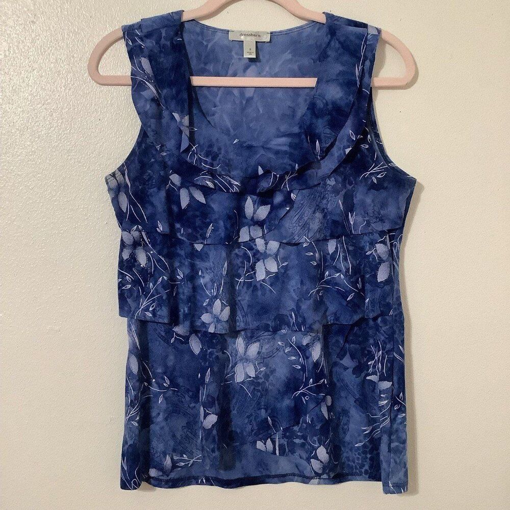 Y2K Blue Ruffle Top Small 2000s Fairycore‎ Whimsical Mermaidcore Sparkly